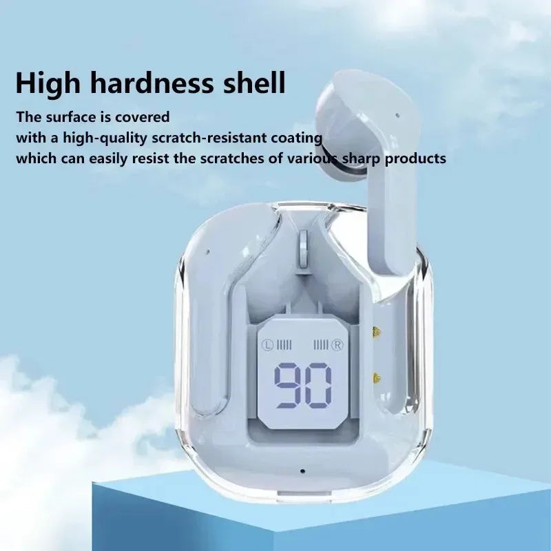 T2 Transparent Wireless Earbuds – LED Display & HiFi Stereo Sound  Futuristic design meets powerful sound.