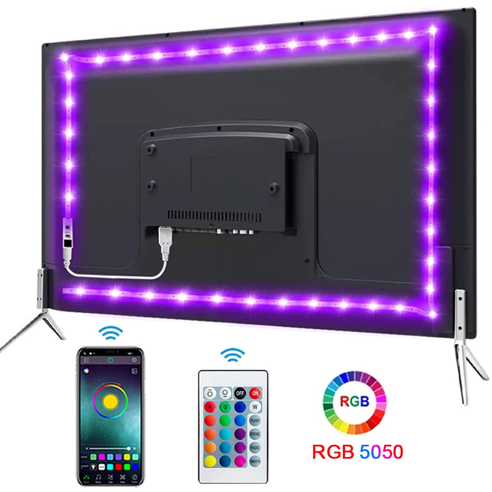 GlowSync LED Strip – USB RGB Light Tape (5050 SMD)  Color your space. Set the mood. Upgrade your vibe.