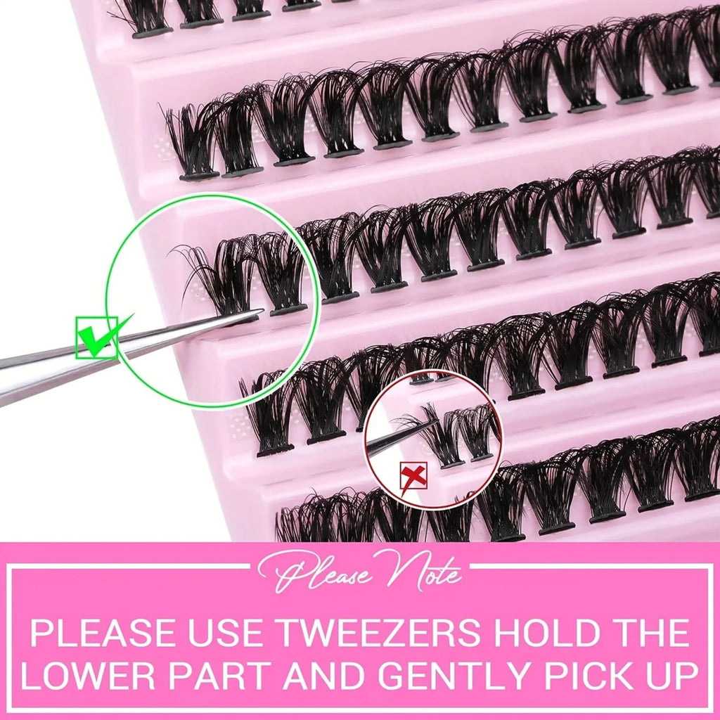 LashMuse Cluster Lashes – Natural Volume DIY Extensions (200pcs)  Salon-quality lashes at home. Soft, natural, and effortlessly stunning.