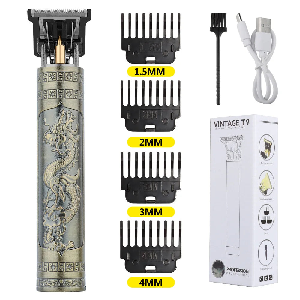 RetroCut T9 Pro Trimmer – Precision Hair & Beard Grooming Kit  Sharp, stylish, and built for professional-level grooming at home.