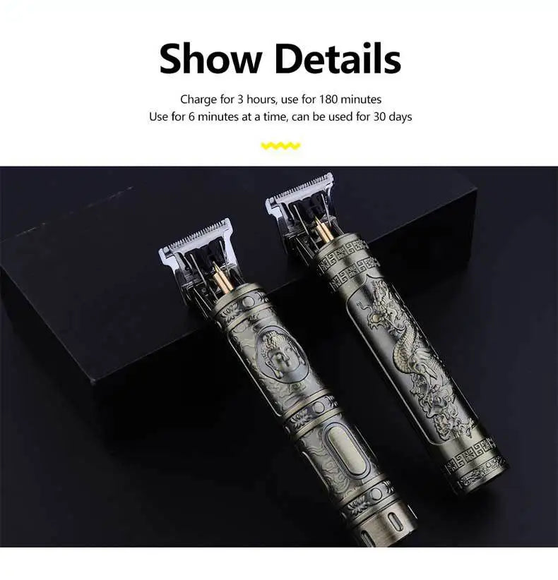 RetroCut T9 Pro Trimmer – Precision Hair & Beard Grooming Kit  Sharp, stylish, and built for professional-level grooming at home.