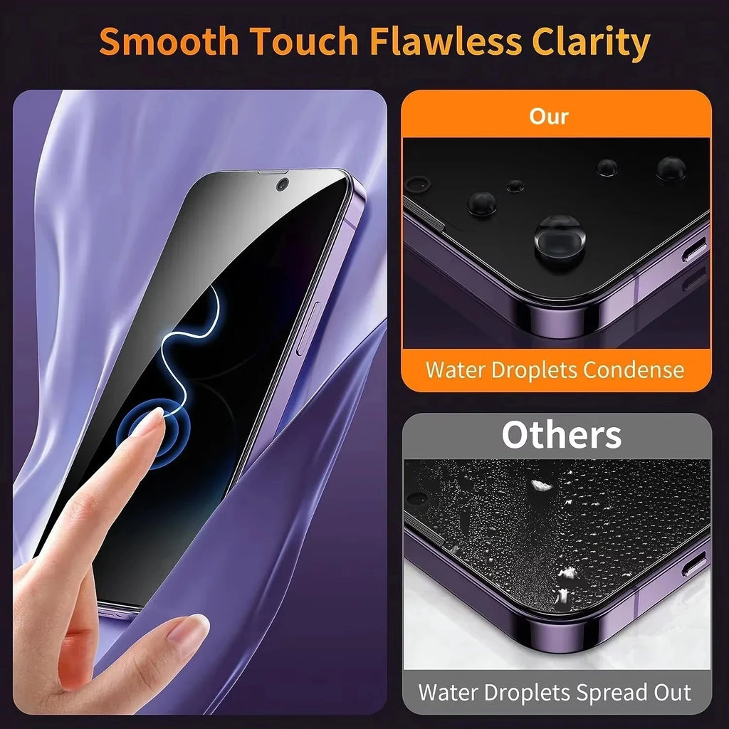 PrivacyGuard Glass – Anti-Spy Screen Protector for iPhone  Your screen. Your privacy. Total protection.