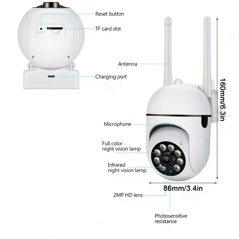 A7 Smart Security Camera – 360° HD Monitoring with Night Vision  Stay connected. Stay protected. Anytime, anywhere.