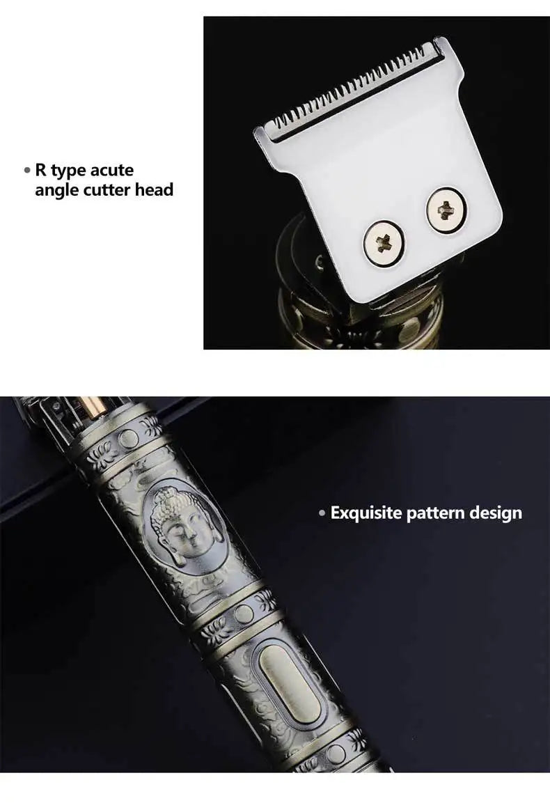 RetroCut T9 Pro Trimmer – Precision Hair & Beard Grooming Kit  Sharp, stylish, and built for professional-level grooming at home.