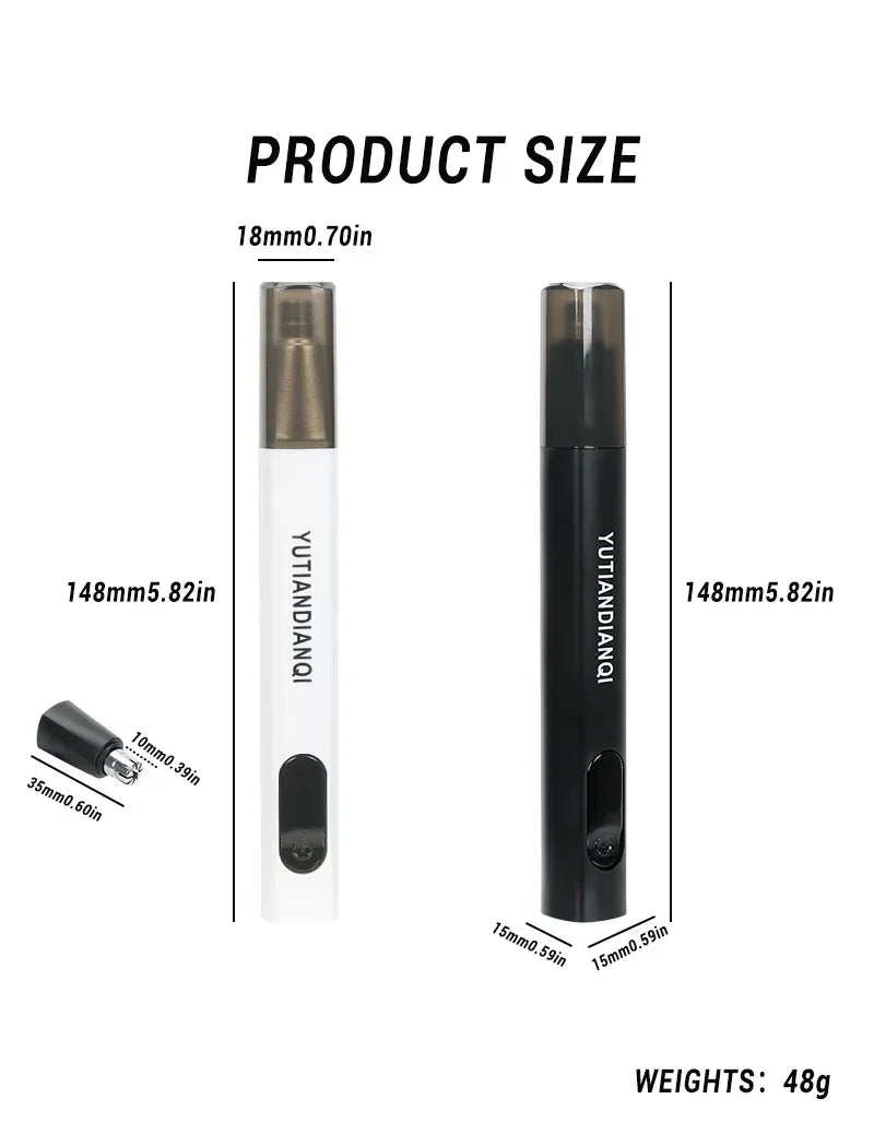TrimPro 2-in-1 Grooming Tool – Ear, Nose & Eyebrow Trimmer  Clean look. Zero pain. Total precision.