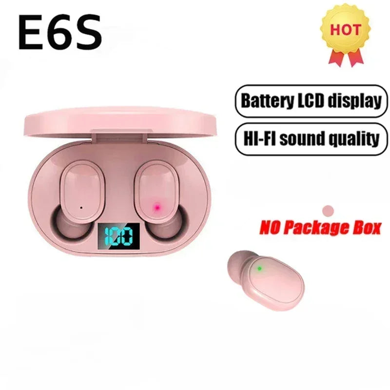 E6S Wireless Earbuds – Noise Reduction & Deep Bass Sound  Compact, powerful, and made for everyday listening.