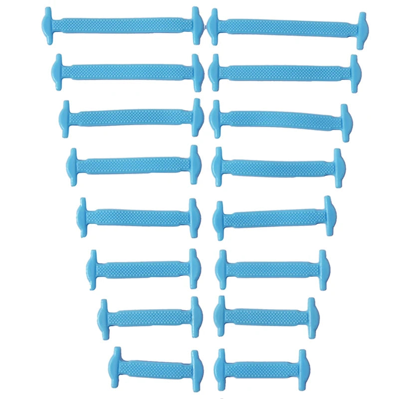 16pcs/lot Silicone Shoelaces No Tie Shoelaces 12 colors Elastic Lace Shoelace Creative Lazy Silicone Laces Rubber Lace
