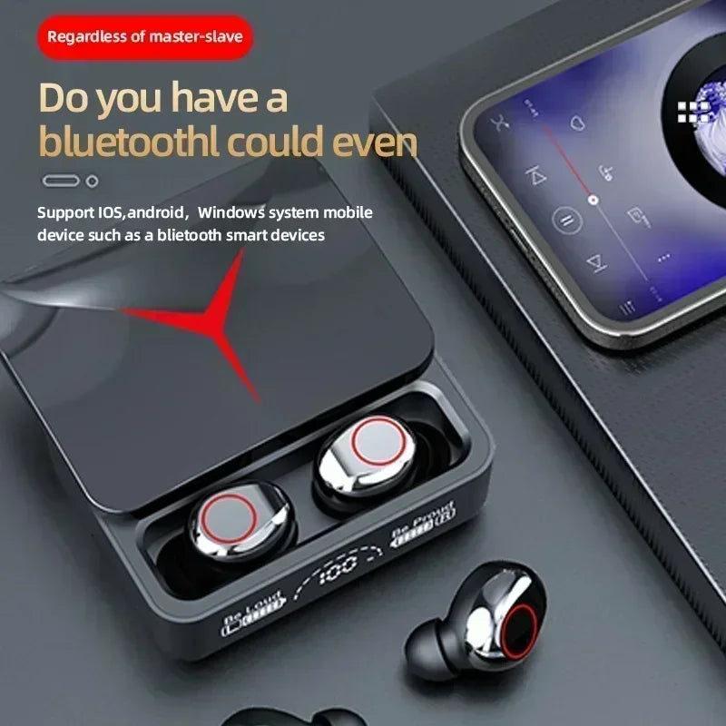 M90 Wireless Headphones TWS Bluetooth Earphones Touch Control Sport Earbuds Hifi Stereo Gaming Headset With Mic For Smartphone