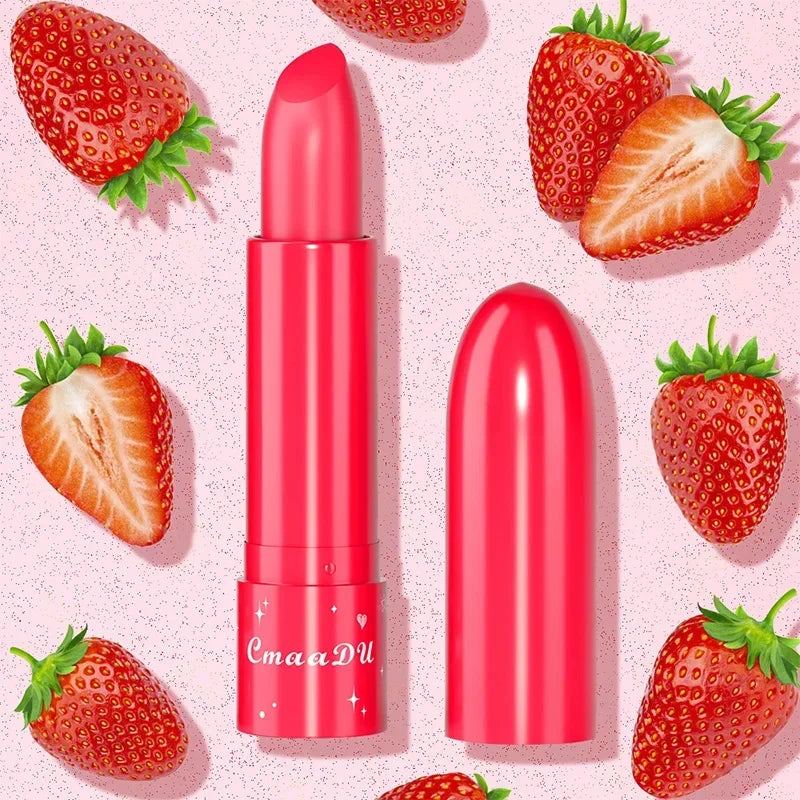 6 Color Waterproof Fruit Color Tinted Shine Changing Moisturizing Nourishing Glow Play Lip Balm lipstick Colour Care