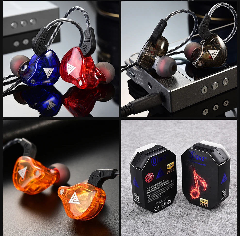 QKZ AK6 HiFi Earphones – 6 Driver In-Ear Headset  Powerful bass. Clear sound. Built for performance.