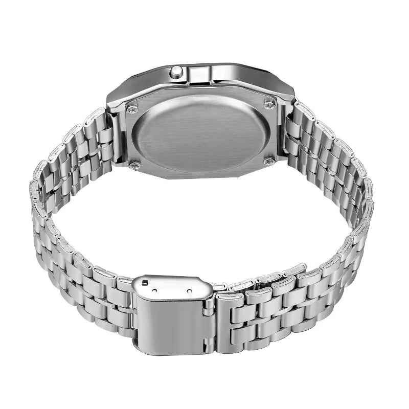 F91W Classic Digital Watch – Steel Band Edition  Timeless look. Everyday function. Effortless style.