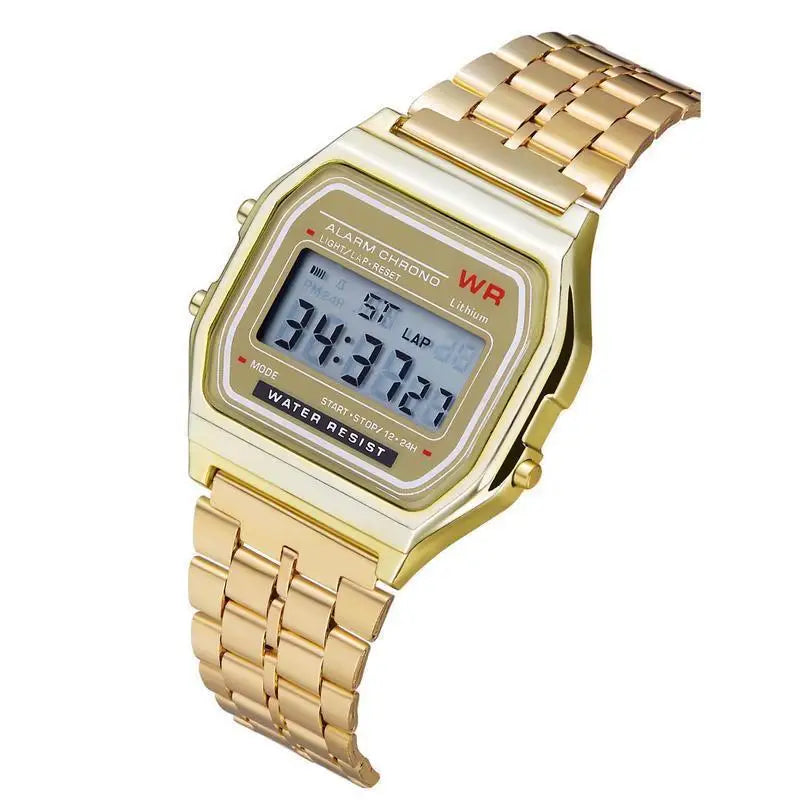 F91W Classic Digital Watch – Steel Band Edition  Timeless look. Everyday function. Effortless style.