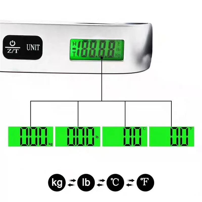 TravelWeigh Digital Scale – Portable Luggage Weight Checker (50kg/110lb)  No surprises at the airport. Travel smarter.