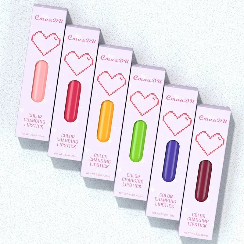 6 Color Waterproof Fruit Color Tinted Shine Changing Moisturizing Nourishing Glow Play Lip Balm lipstick Colour Care