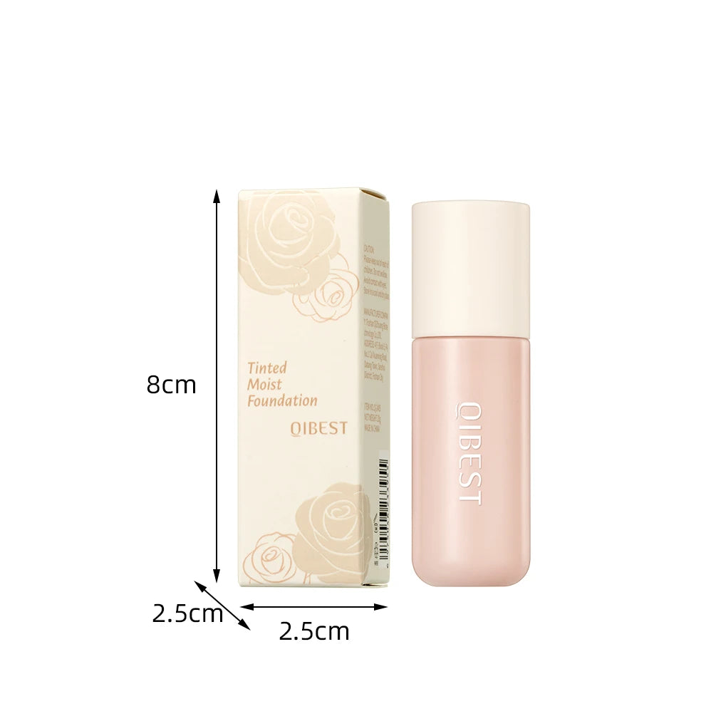 QIBEST Liquid Foundation High Coverage Waterproof Face Concealer Base Cream Lasting Oil-Control Professional Makeup For Women