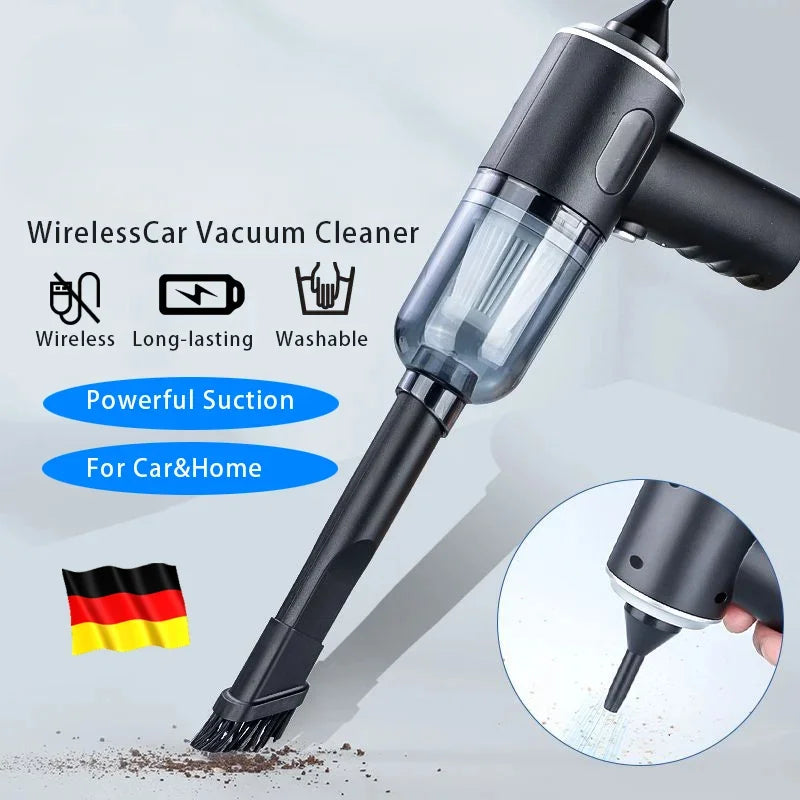 TurboClean Mini Car Vacuum – 9000Pa Portable Wet & Dry Cleaner  Compact power. Deep clean. Anytime, anywhere.