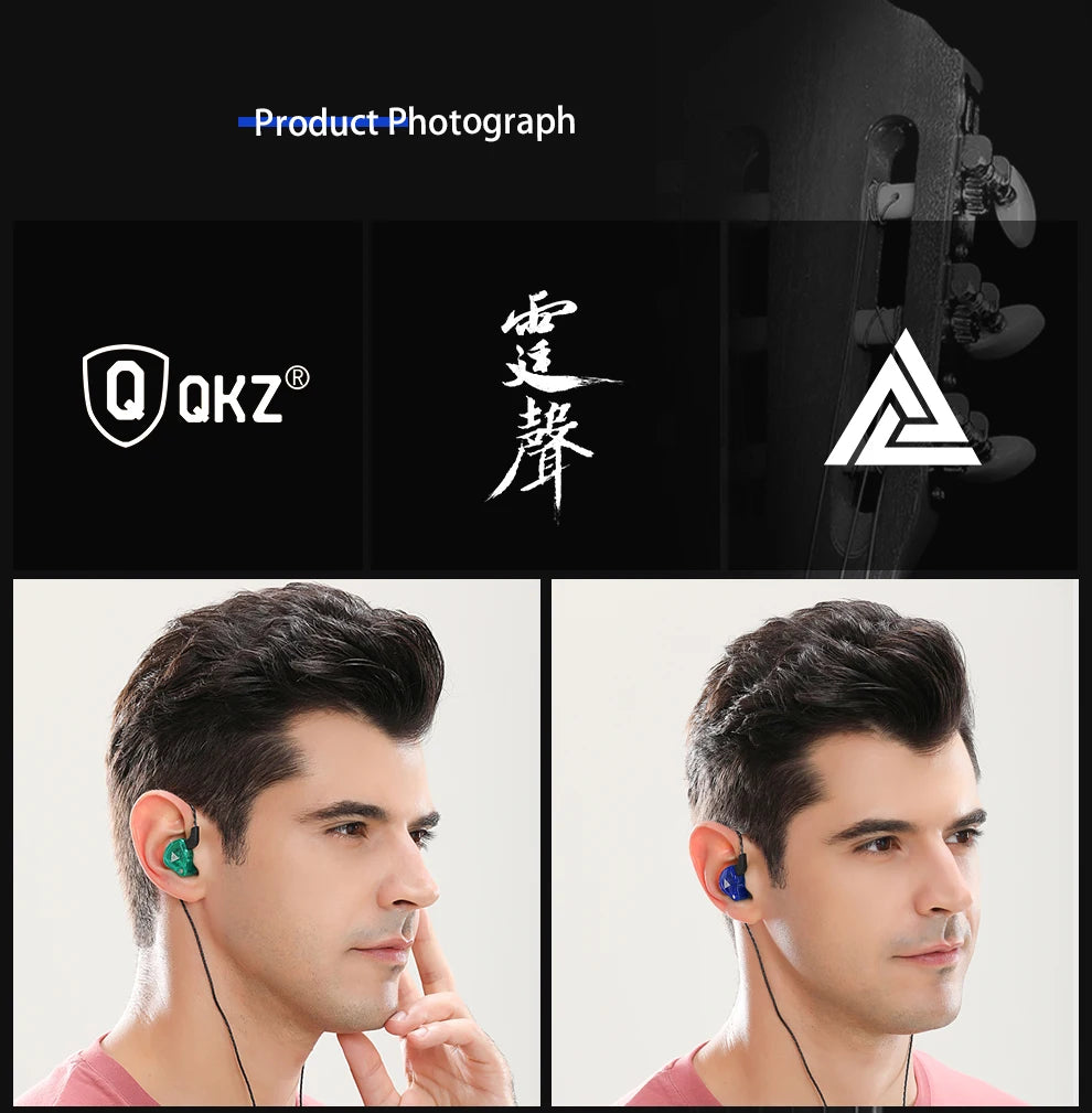 QKZ AK6 HiFi Earphones – 6 Driver In-Ear Headset  Powerful bass. Clear sound. Built for performance.