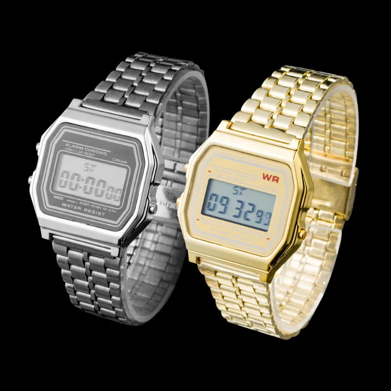 F91W Classic Digital Watch – Steel Band Edition  Timeless look. Everyday function. Effortless style.