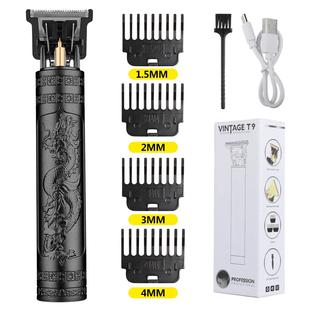 RetroCut T9 Pro Trimmer – Precision Hair & Beard Grooming Kit  Sharp, stylish, and built for professional-level grooming at home.