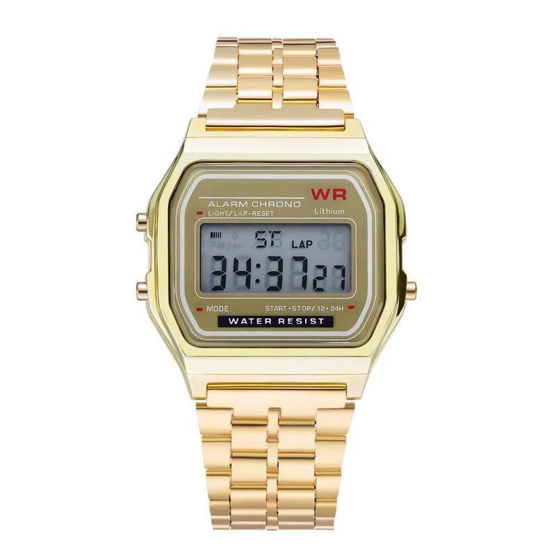 F91W Classic Digital Watch – Steel Band Edition  Timeless look. Everyday function. Effortless style.