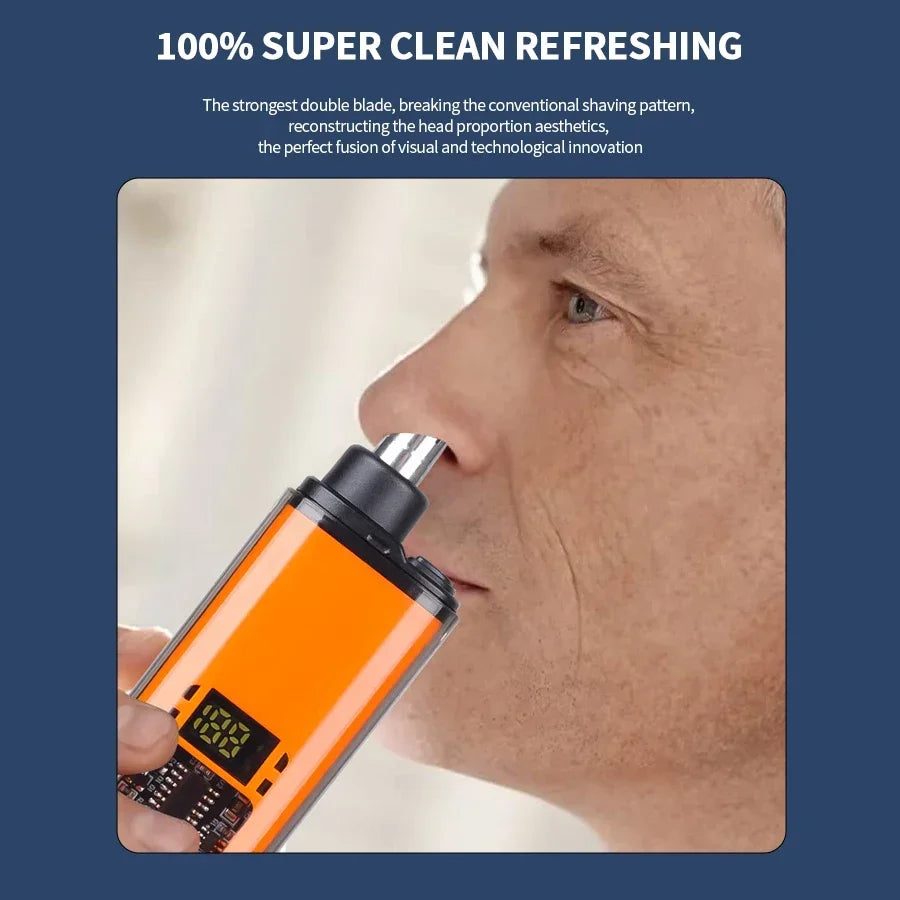 TrimPro 2-in-1 Grooming Tool – Ear, Nose & Eyebrow Trimmer  Clean look. Zero pain. Total precision.