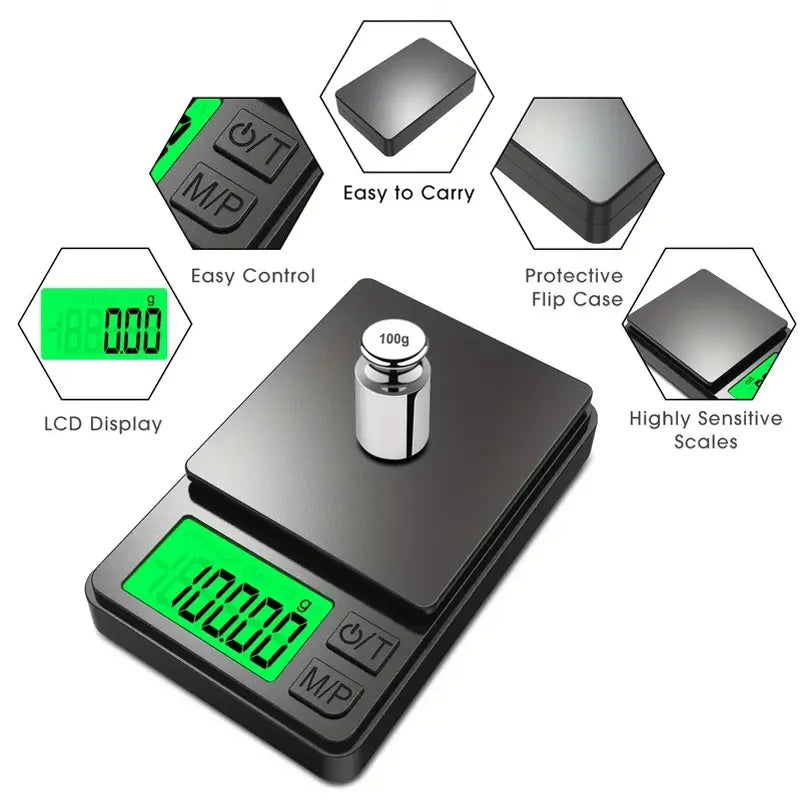 PrecisionPro Pocket Scale – 1000g x 0.1g Digital Scale  Accurate. Portable. Built for precision.
