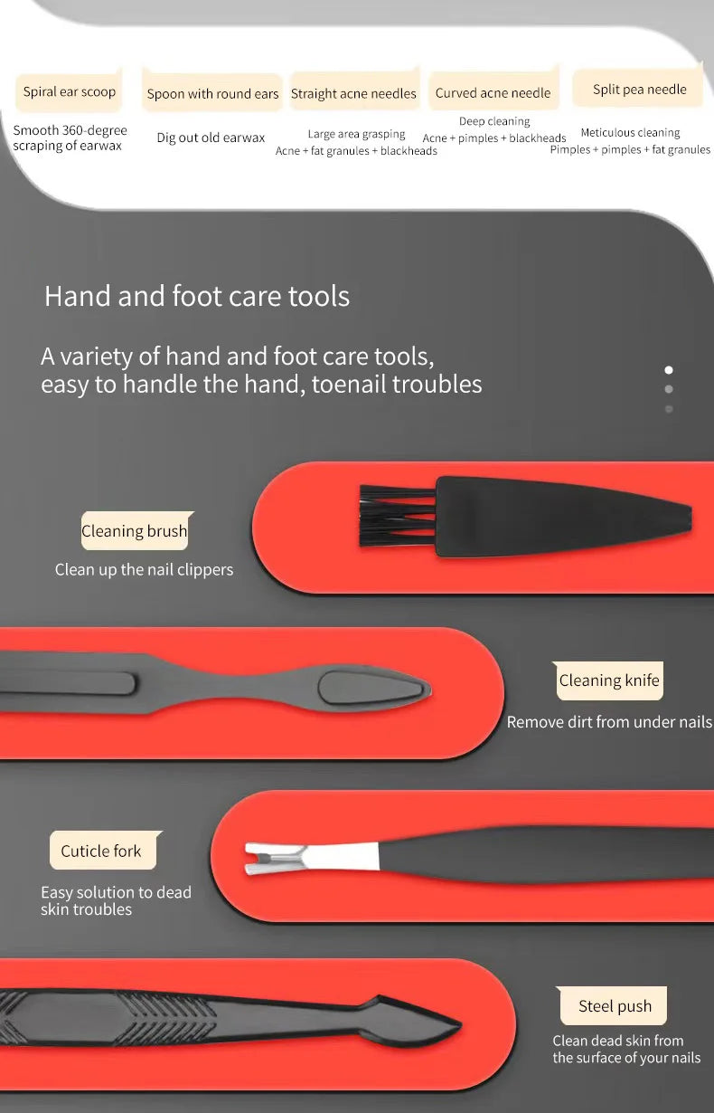 ProCare Nail Clipper Set – Complete Manicure & Pedicure Kit  All-in-one grooming tools for clean, precise, and effortless care.