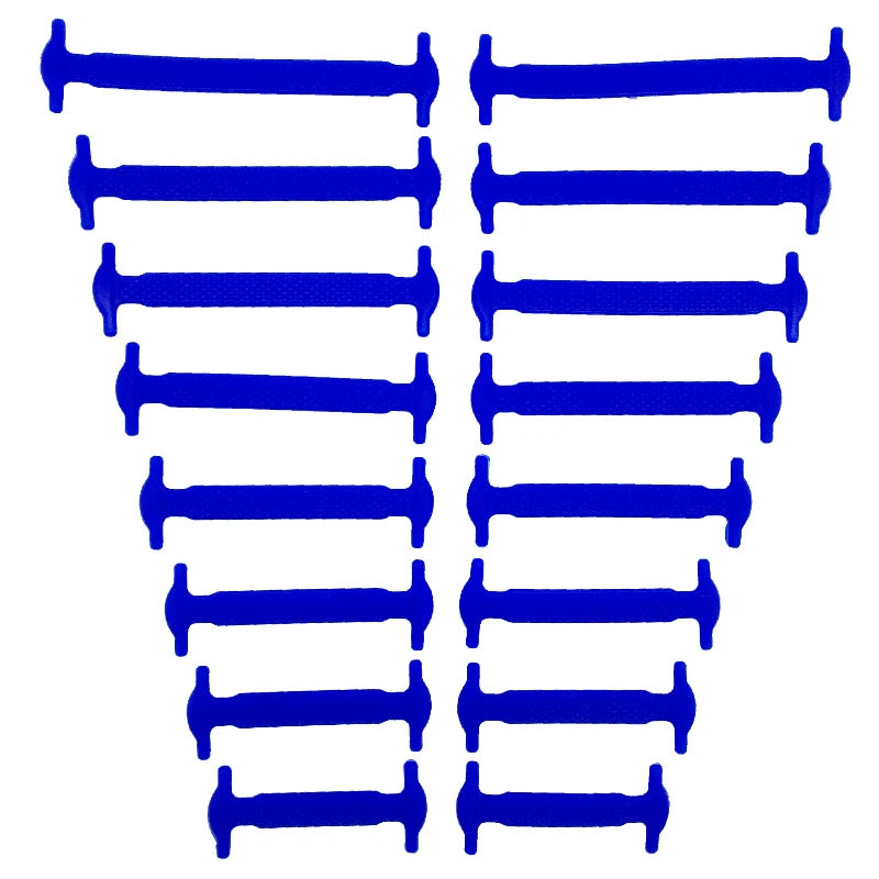 FlexLock Silicone Laces – 16PCS No-Tie Shoelace Set  No tying. No hassle. Just comfort.