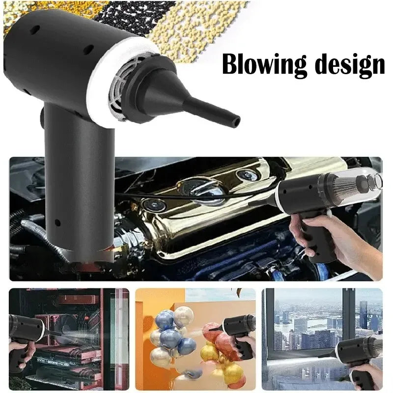 TurboClean Mini Car Vacuum – 9000Pa Portable Wet & Dry Cleaner  Compact power. Deep clean. Anytime, anywhere.