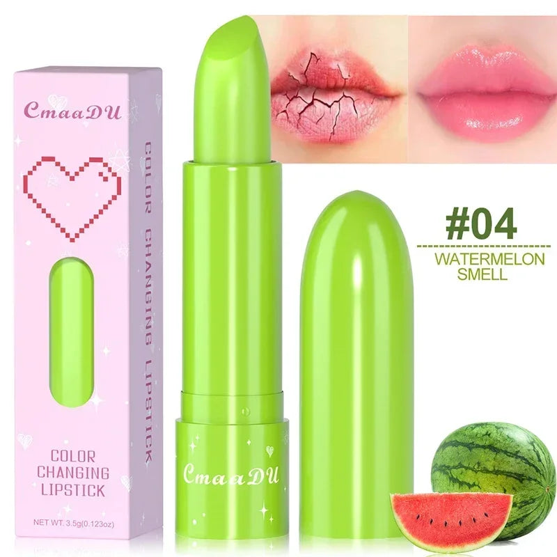 6 Color Waterproof Fruit Color Tinted Shine Changing Moisturizing Nourishing Glow Play Lip Balm lipstick Colour Care