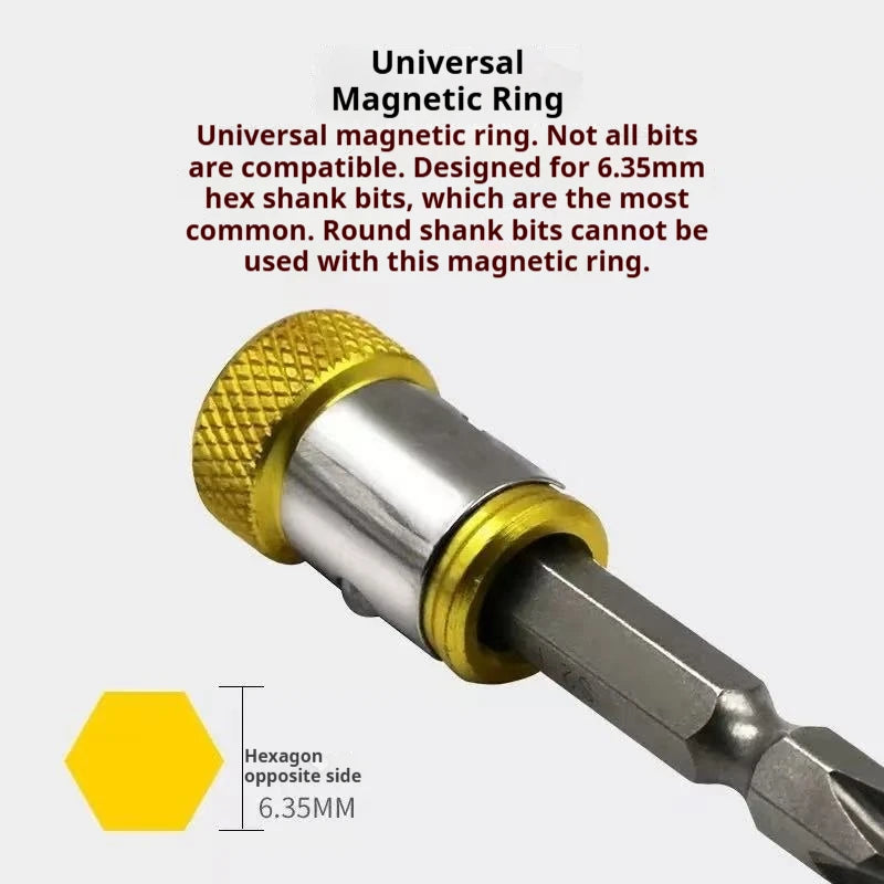 MagniHold Ring – Universal Magnetic Bit Holder  Stronger grip. Faster work. Zero dropped screws.