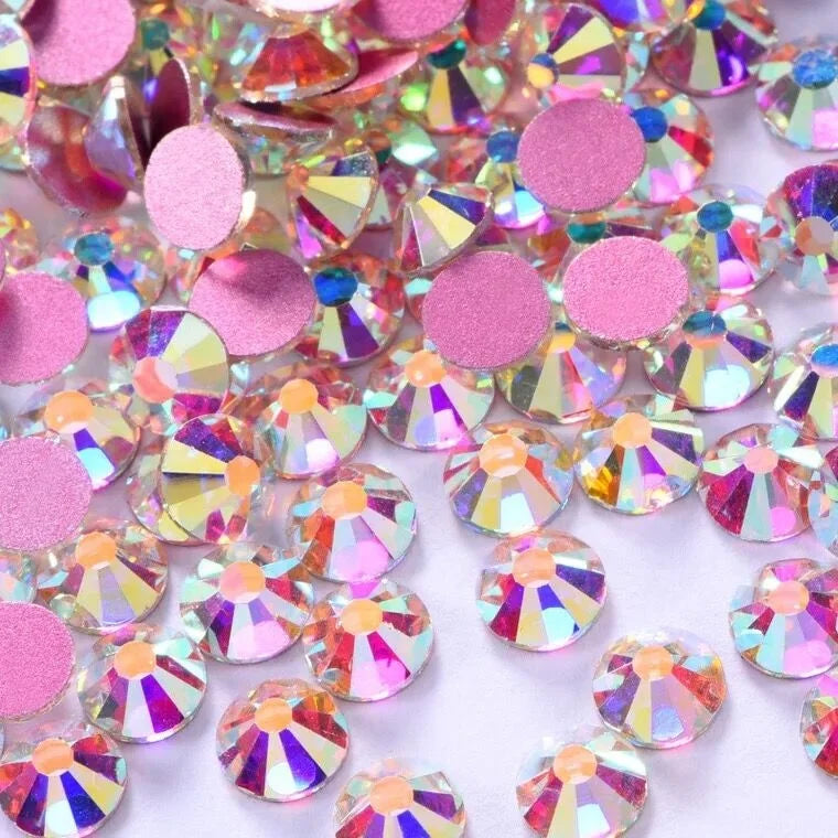 Style Bling White clear Loose Flat Back Glass Strass Ss10 Hot Fix Rhinestones Strass for Bikini Swimsuits