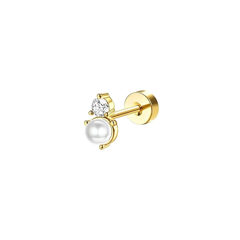 PureSafe Flat Back Earrings – Surgical Steel Studs  Gentle on skin. Sleek in style. Made for everyday comfort.