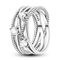 InfinityTwist Ring – 925 Silver Zircon Band  Elegant lines. Timeless shine. A symbol of forever.