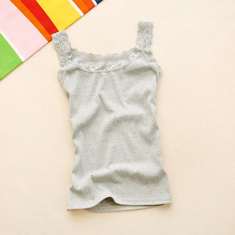 LaceMuse Sleeveless Top – Elegant Lace Summer Tank  Soft, delicate, and effortlessly feminine.