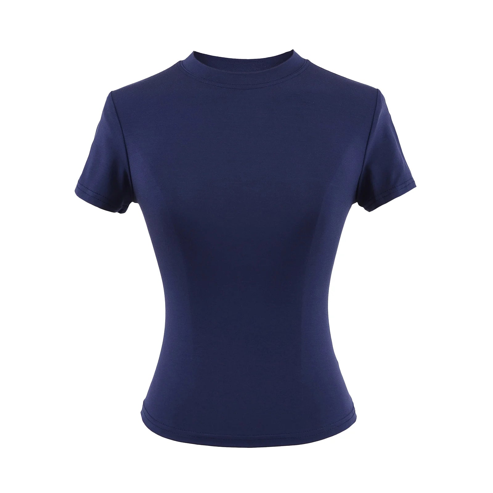 SlimMuse Tee – Y2K Solid Fit Top  Simple style. Sculpted fit. Everyday confidence.