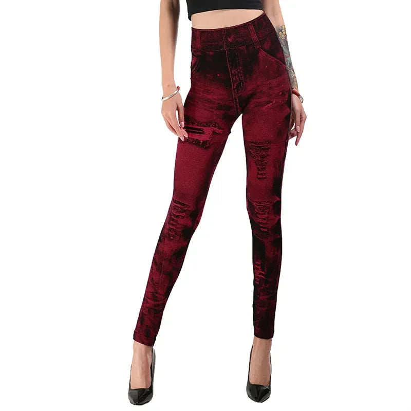 DenimFlex Leggings – High-Waist Push-Up Fit  Denim look. Legging comfort. Everyday confidence.