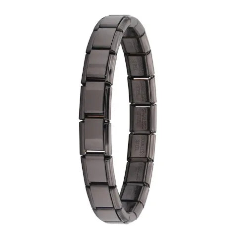 Modu Square Bracelet – Italian Steel Link Band  Sharp design. Strong build. Street-ready style.