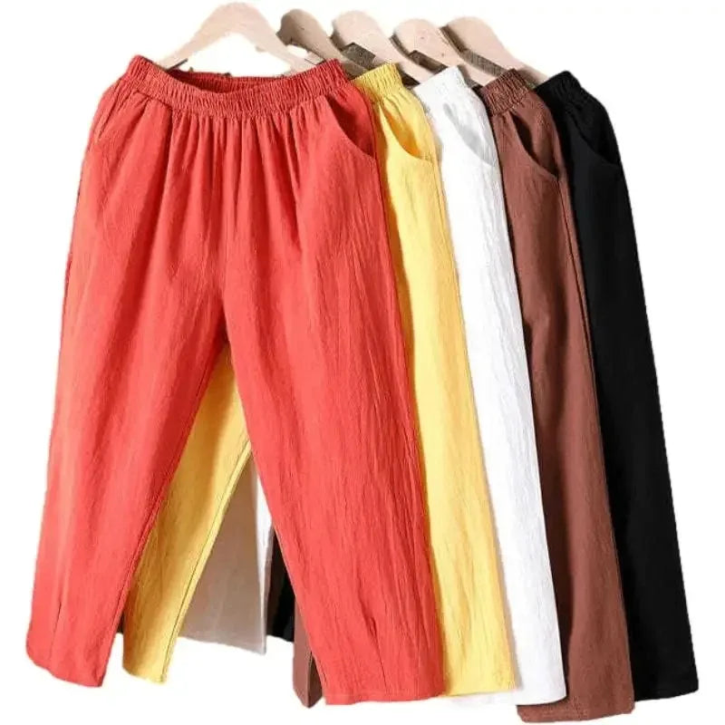 LinenEase Harem Pants – Casual Elastic Summer Trousers  Relaxed comfort with effortless summer style.