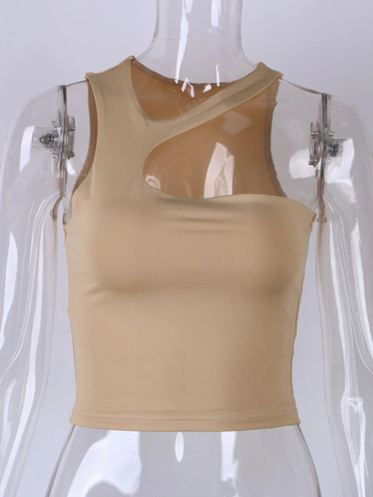 Edge Cut Crop Top – Off-Shoulder Irregular Summer Fit  Bold cuts. Sleek fit. Instant statement.