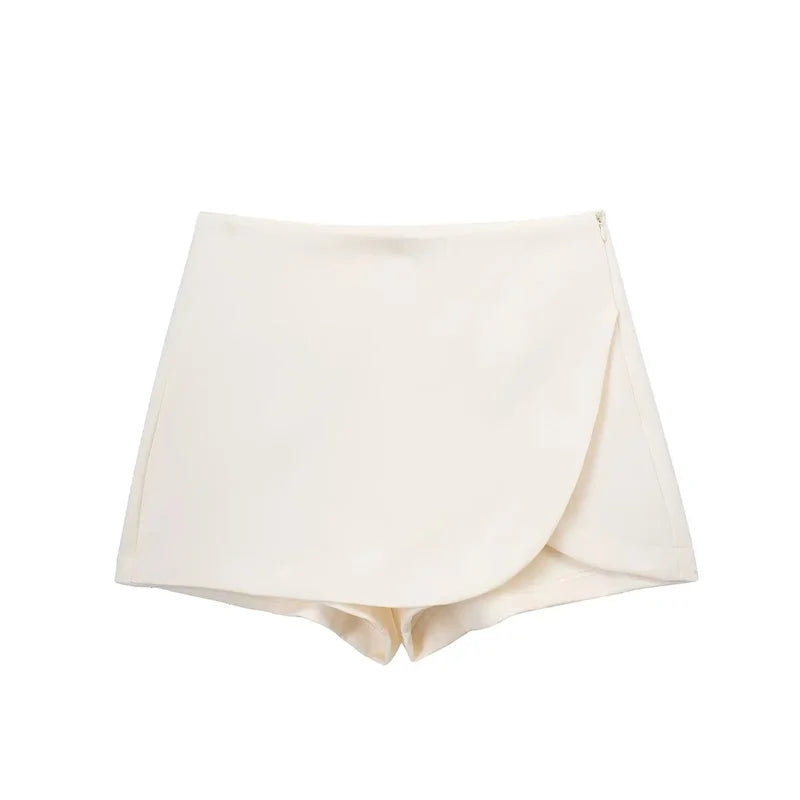AsymChic Skort – High-Waist Mini Skirt Shorts  Skirt look. Shorts comfort. Effortless style.