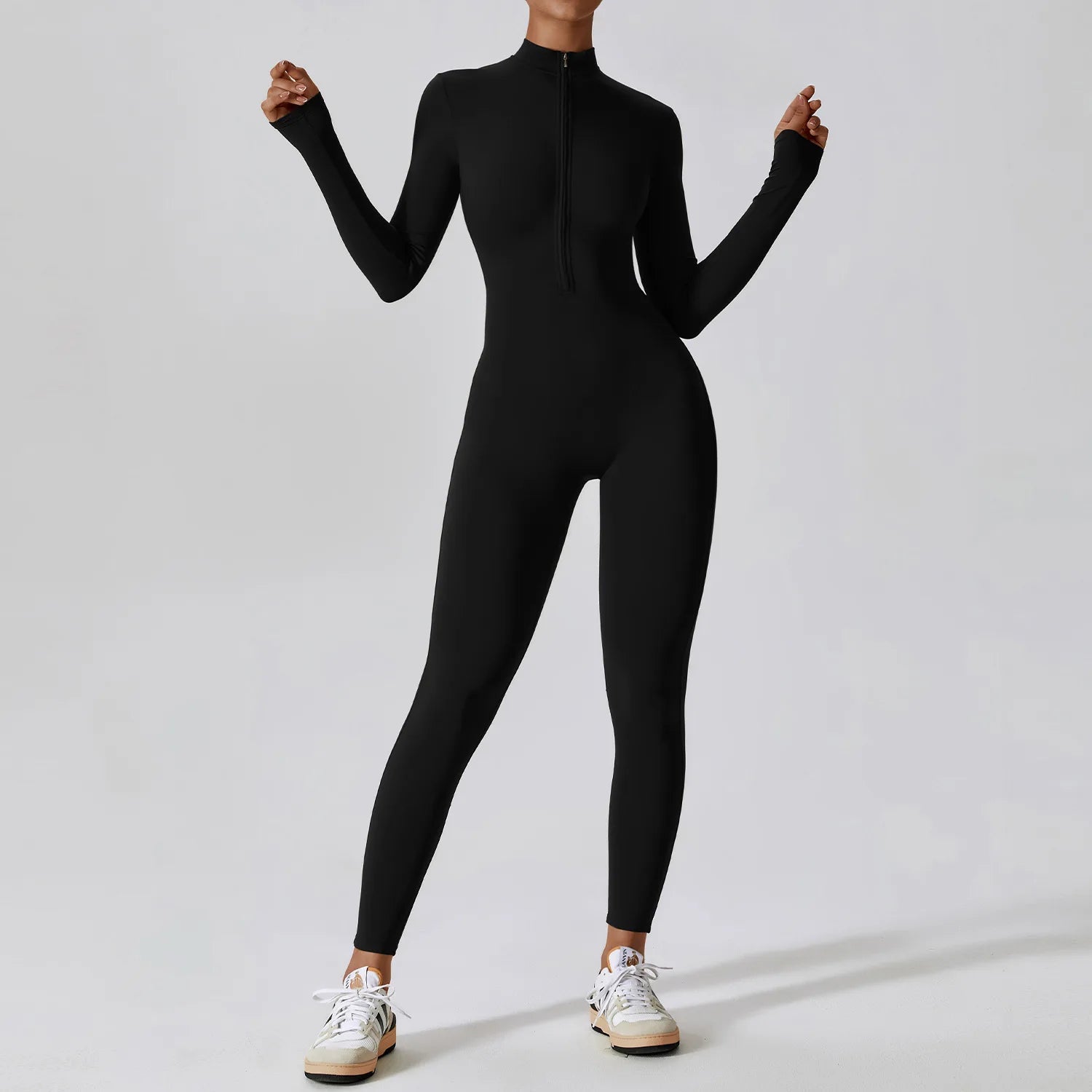 Therma Flex Jumpsuit – Long Sleeve Sculpt Active Suit  Warm coverage. Sleek fit. Total performance.