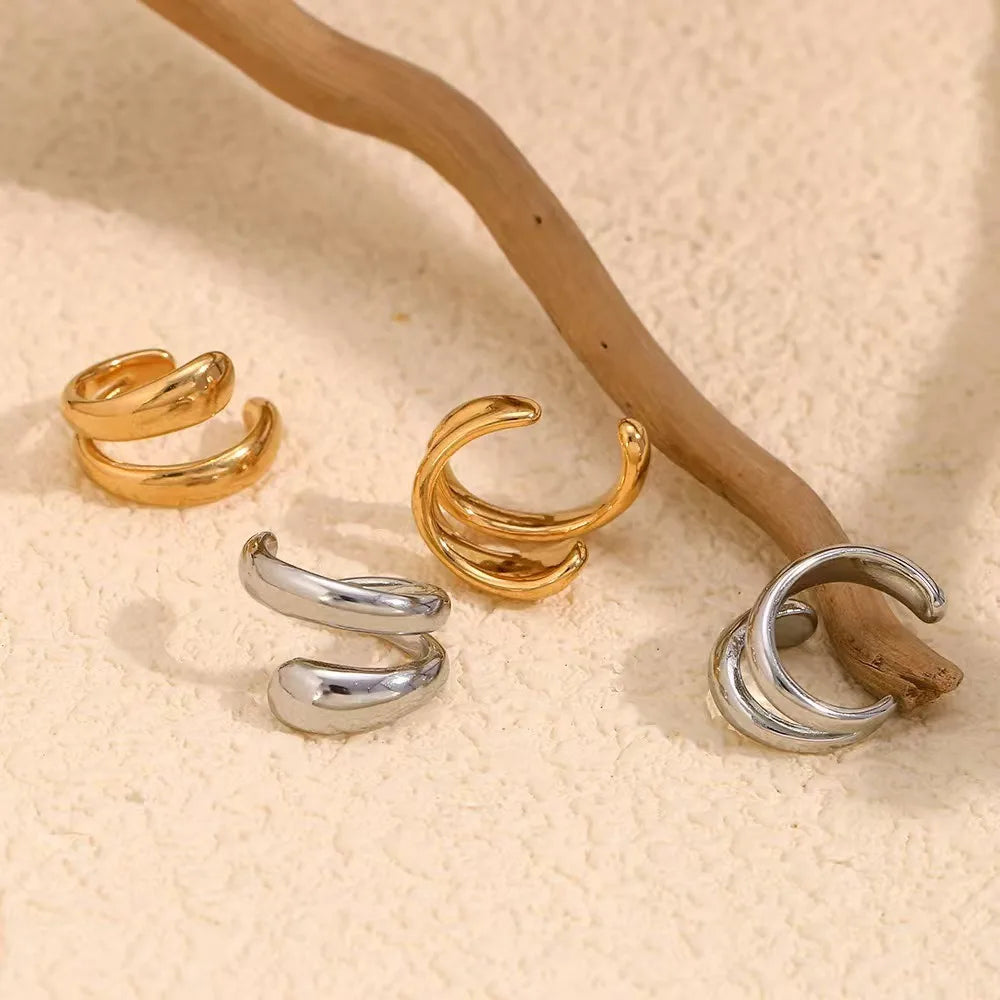 EdgeCuff Clip – Gold No-Piercing Ear Cuff  No piercing. Instant style. Effortless edge.