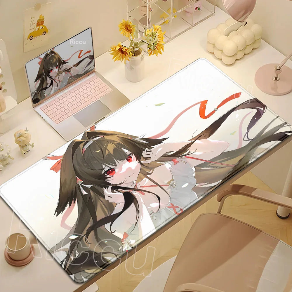 Anime Cute Ye Shunguang Mouse Pad Girl Zenless Zone Zero ZZZ Game Non-slip Mousepad XXL Keyboard Desk Mat 900x400mm Big Mice Mat