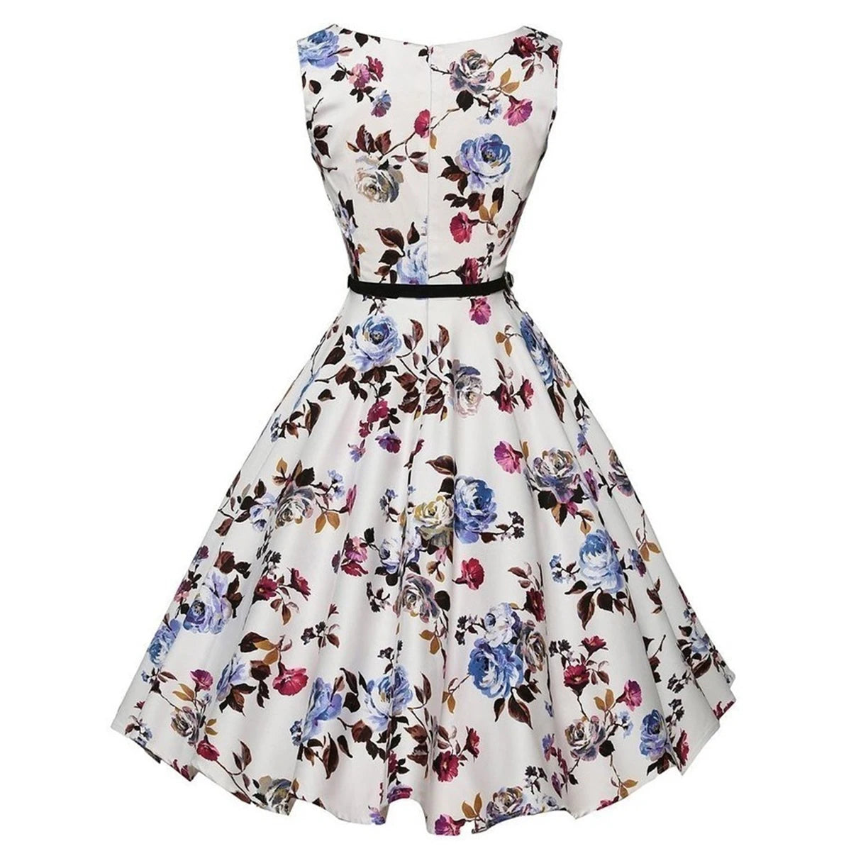 Retro Bloom Swing Dress – Vintage Floral Summer Style  Timeless charm with a feminine vintage touch.