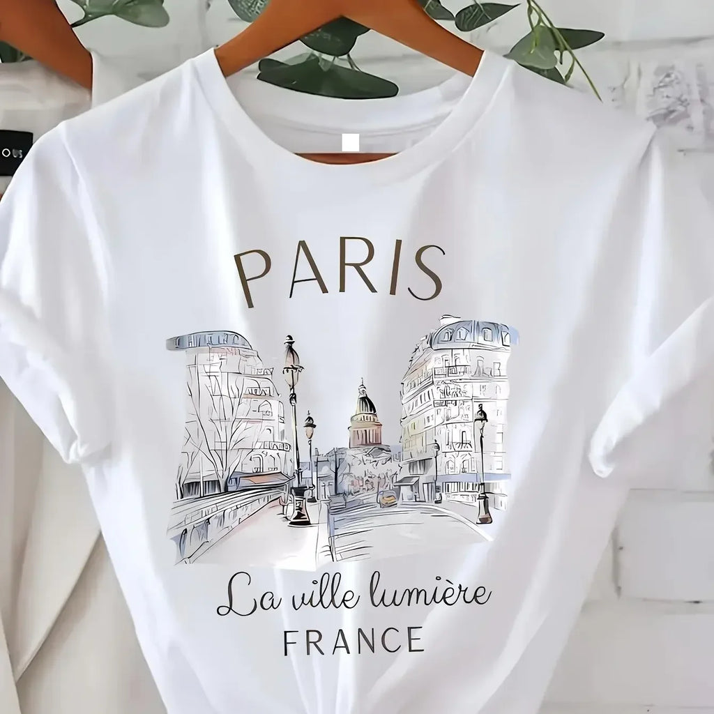 ParisMuse Tee – 90s Vintage Print T-Shirt  Retro charm. Paris vibes. Effortless style.