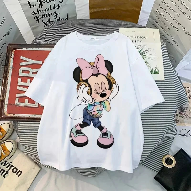 MinniePop Oversized Tee – Kawaii Cartoon Y2K Style  Cute, playful, and effortlessly stylish.