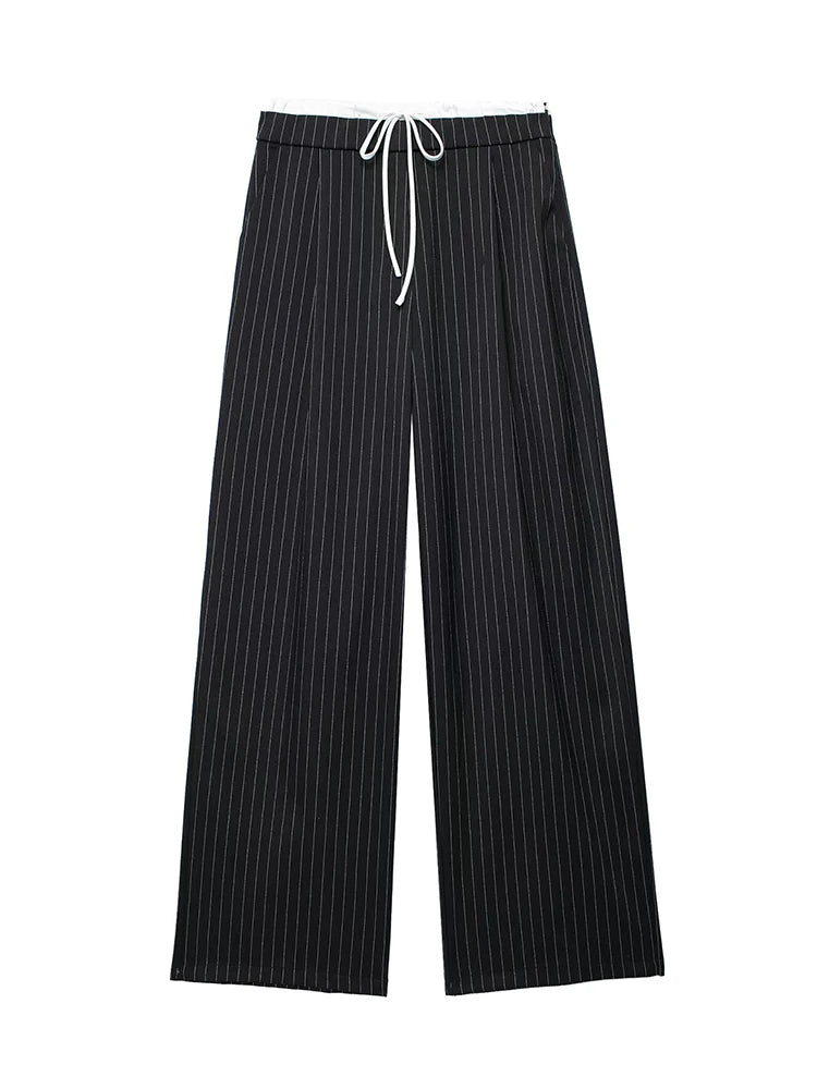 ChicLace Straight Pants – High-Waist Zip Detail Trousers  Structured style. Elegant fit. Effortless confidence.