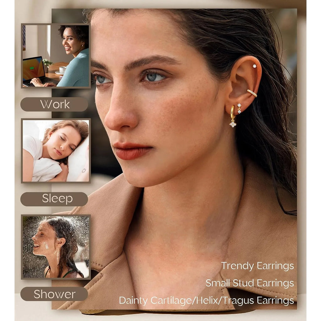 PureSafe Flat Back Earrings – Surgical Steel Studs  Gentle on skin. Sleek in style. Made for everyday comfort.