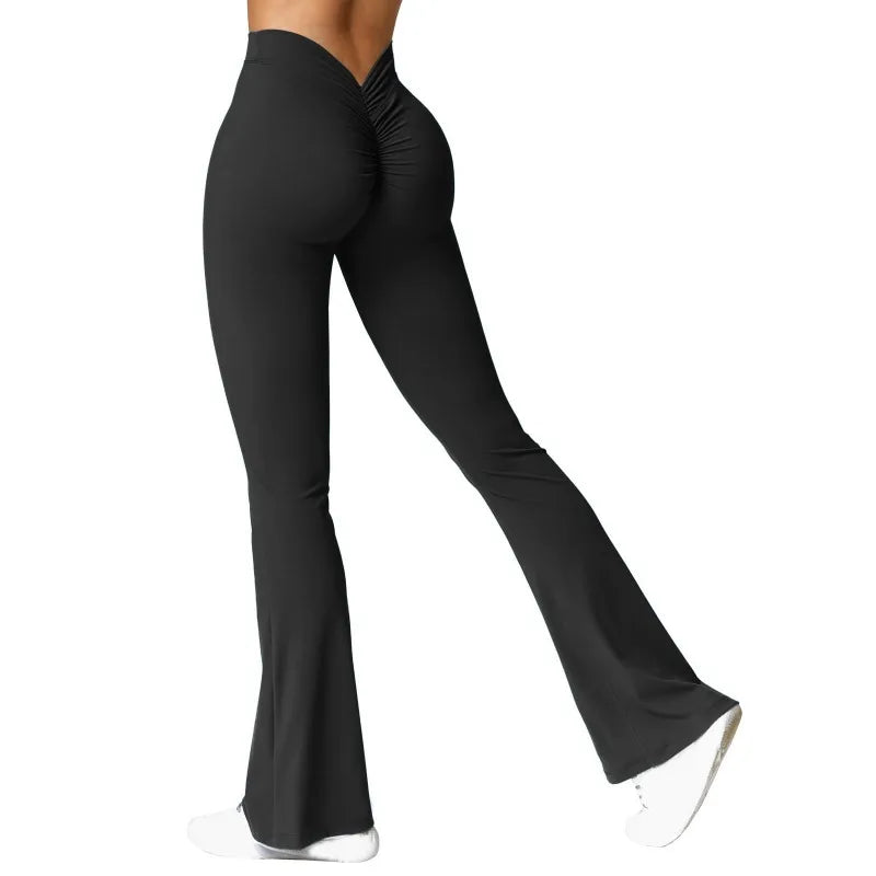 V-Shape Flare Leggings – High-Waist Push-Up Fit  Sculpt your curves. Elevate your style. Move with confidence.
